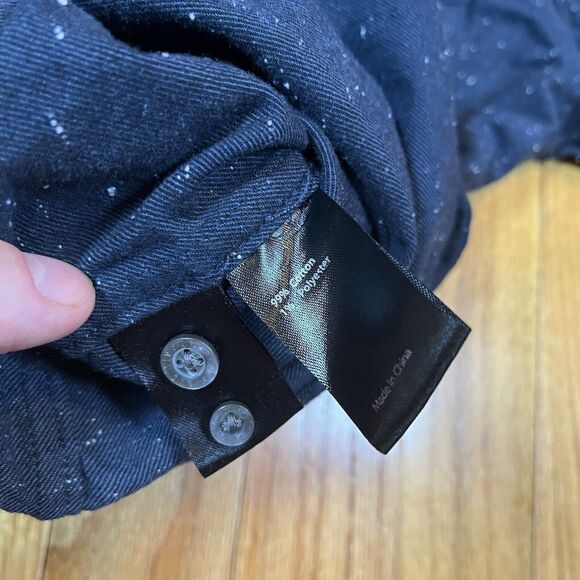 Flint and Tinder The Architect Shirt in Navy Donegal Slim Fit Casual Size XS - Picture 6 of 9